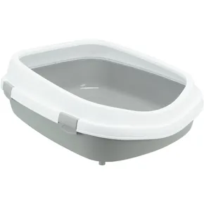 WC Primo XXL mit Rand, 56 x 25 x 71 cm, grau/weiß